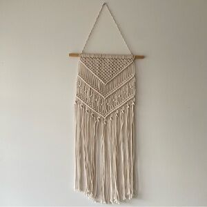 Handmade Macramé Wall Hanging - Cream Boho Decor